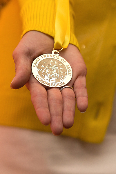 Each Women of Faith honoree was presented with a unique religious medallion noting the particular saint and saintly quality for which they were being honored.