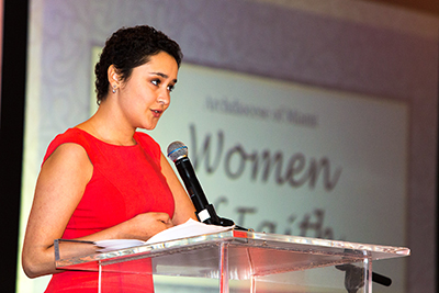 Special guest speaker and St. Brendan High School student Mariana Ramirez helped the Archdiocese of Miami honor 10 outstanding women from across South Florida for their work, dedication and commitment to the Catholic Church.