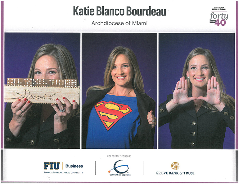 Fun images of Katie Blanco Bourdeau that were featured at the luncheon for the South Florida Business Journal's