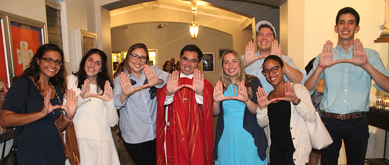 Father Phillip Tran and the UCatholics signal the iconic 