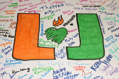 UCatholic students created a prayer poster board signed by students during orientation week at the University. The UCatholics and Fr. Phillip Tran will pray for those students and their intentions.
