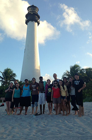 The team took some time out for fellowship one evening at Key Biscayne.