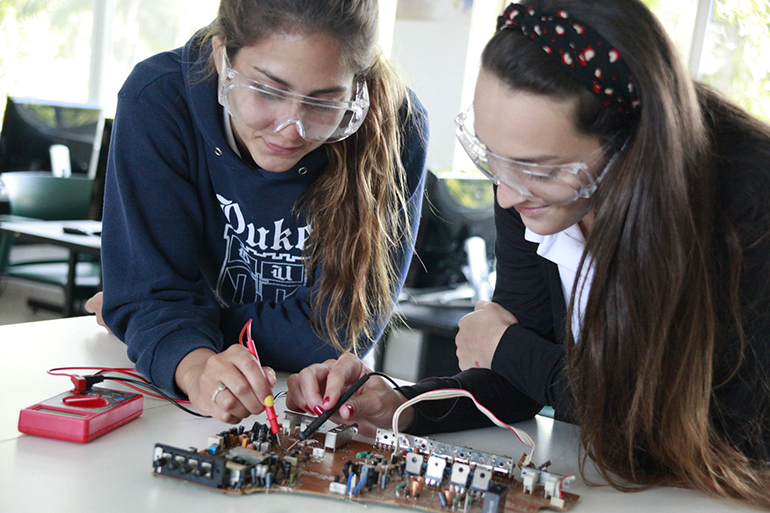 Immaculata-La Salle students work on an electronics board as part of their STEAM (Science, Technology, Engineering, Arts and Math) curriculum.




Immaculate - La Salle High School has been awarded STEM certification by AdvancED, becoming only the second school - and the first Catholic school - in the AdvancED network to receive this unique recognition.