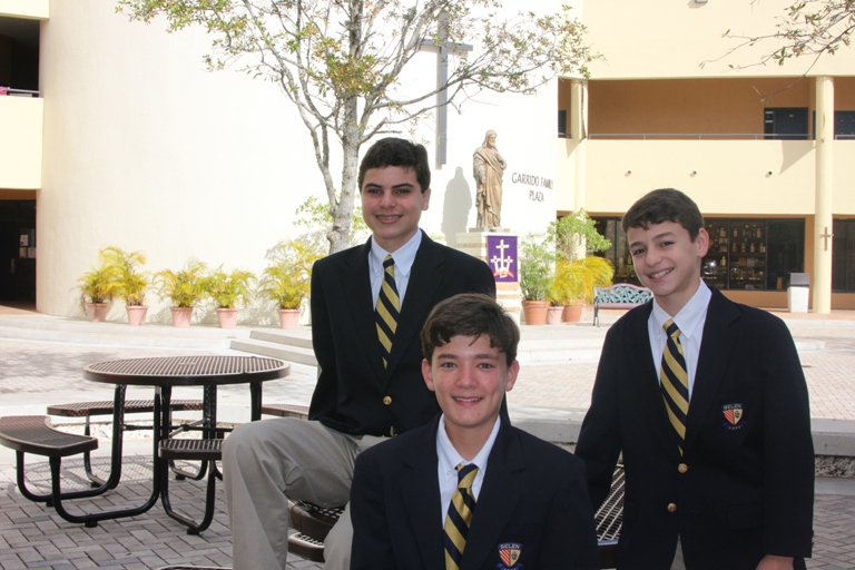 Congratulations to the Belen Jesuit Preparatory School ISSF "Star" winners, eighth-graders Guillermo Molero, Andre Hall, and Nicholas Suarez. The “Star" students from each member of the ISSF (Independent Schools of South Florida) will receive beautiful medals and be recognized for their accomplishments during a luncheon in April. They have excelled in academics, community service, citizenship, fine arts, athletics, student activities, perseverance, effort, dedication, commitment to positive goals, improvement in performance and attitude.