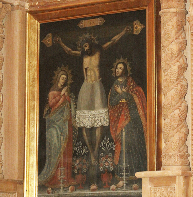 Pintura colonial que se conserva en la iglesia-museo de La Merced, en la parroquia de Corpus Christi.
