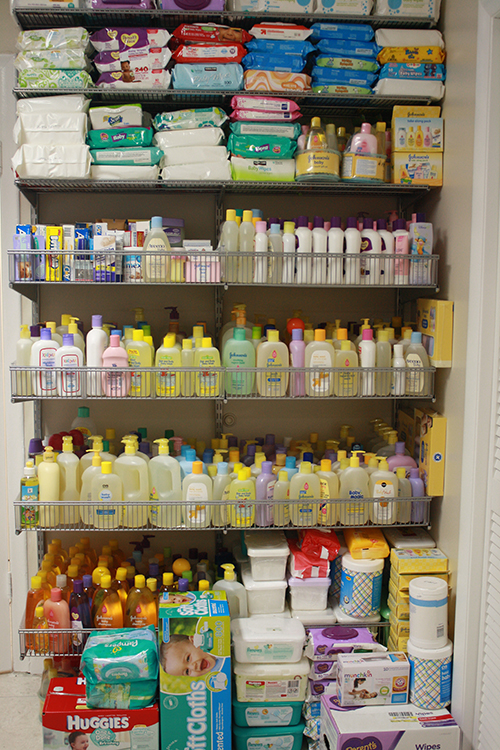 The South Dade Pregnancy Help Center is amply stocked with essential items for babies.