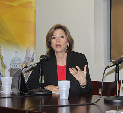 Helen Aguirre Ferre, journalist and political analyst, was one of the panelists for the immigration reform discussion hosted by FIU.