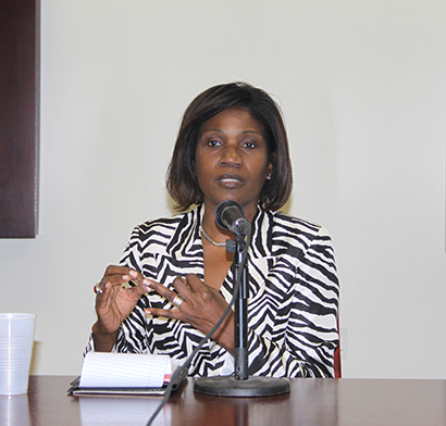 Gepsie Metellus, executive director of the Sant La Haitian Neighborhood Center, was one of the panelists at the FIU-sponsored discussion on immigration reform.