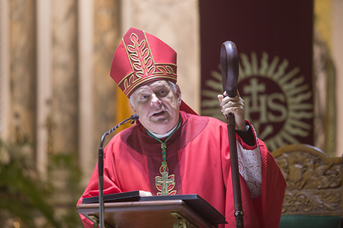 Archbishop Thomas Wenski delivers his homily at Red Mass.