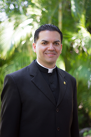 Deacon Javier Barreto, 34, a native of Puerto Rico whose home parish is St. Mary Star of the Sea, Key West. He has been serving at All Saints in Sunrise.