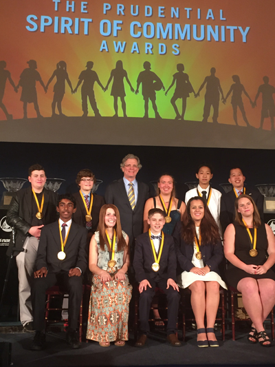 Carolina Gonzalez, a senior at Our Lady of Lourdes Academy, was named one of America's Top Ten Youth Volunteers at a ceremony May 4 in Washington, D.C.