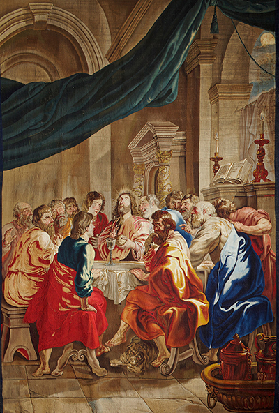 At least two noteworthy works of sacred art are on loan to the Holy See's pavilion at Milan Expo 2015. One is this tapestry rendering of Peter Paul Ruben's “The Institution of the Eucharist."