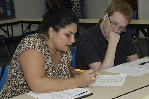 Natalie LaFleur, director of faith formation at St. Joseph Parish in Stuart, is shown here during one of the daily language classes that are part of SEPI's three-week Spanish Language and Culture immersion course.