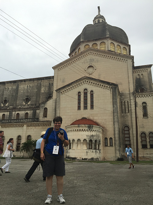 Me outside the church of Jesus de Miramar in Havana, where I was baptized.