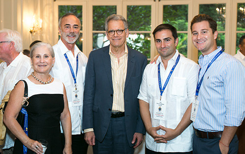 Ambassador Jeffrey DeLaurentis, center, chief of mission at the U.S. embassy in Havana, poses with Miami Deacon Ralph Gazitua, second from left, his wife Mar&iacute;a Elena (Cookie) and their two sons, Andy and Sean, all of whom were part of the archdiocesan pilgrim group to Cuba for Pope Francis' visit.