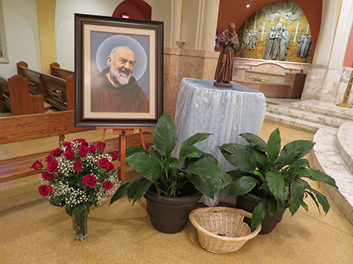 Father Luis Garcia celebrated Mass for the feast of Padre Pio on Sept. 23 in St. Mary Cathedral. Parishioners were anointed with oil blessed in the convent of Padre Pio, as well as blessed with his relic following the Mass.