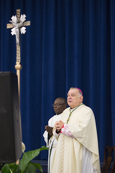 Archbishop Thomas Wenski celebrates the opening Mass of the 2015 Catechetical Conference.