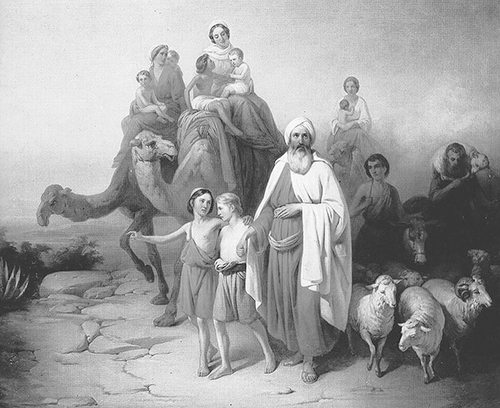 "La partida de Abraham" (detalle), 1850, por el pintor húngaro József Molnár (1821-1899)