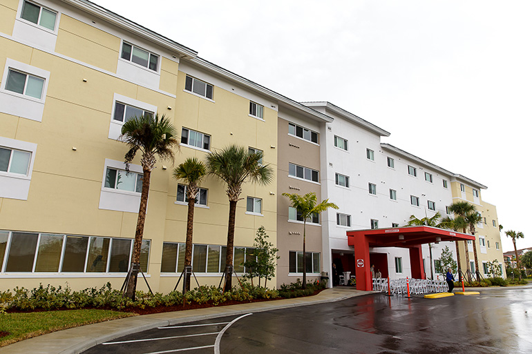 The new St. Joseph Manor is an Independent Living Facility and archdiocesan-sponsored housing residence for low-income elderly in Pompano Beach.