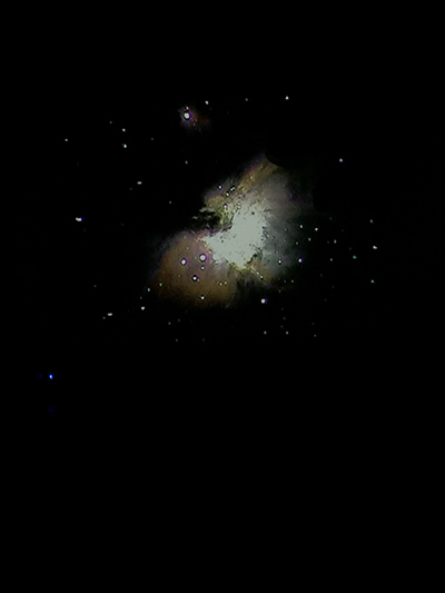 Specks of stars and light in a nebula far, far away: Immaculate Conception School teacher Bianca Acosta captured this telescopic view of Orion's Nebula.