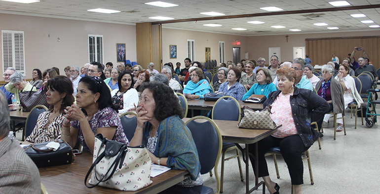 View of those who attended the first in a series of conferences about the Order of Preachers and its founder, St. Dominic, to mark the 800th anniversary of its establishment.