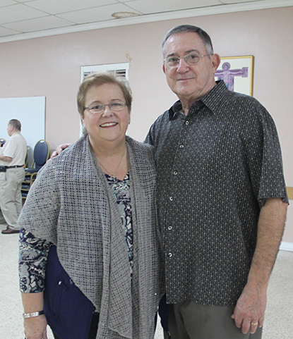 Aidé and Juan Pujol attended the conference on St. Dominic at his namesake parish, run by Dominican friars, in Miami.