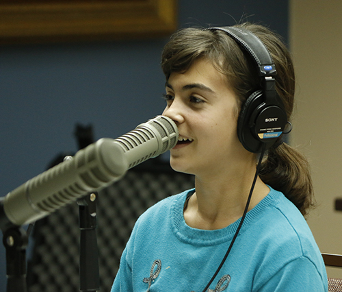 Maria Dach, 11, has been a fan of The Catholic Guy on SiriusXM Radio since she was young. She flew in from Sarasota with her mother, a pilot, in order to participate in the live airing from the archdiocesan Pastoral Center.