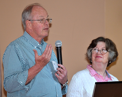 Pete and Terese Braudis of Groton, Mass., speak at the Transformed in Love conference.