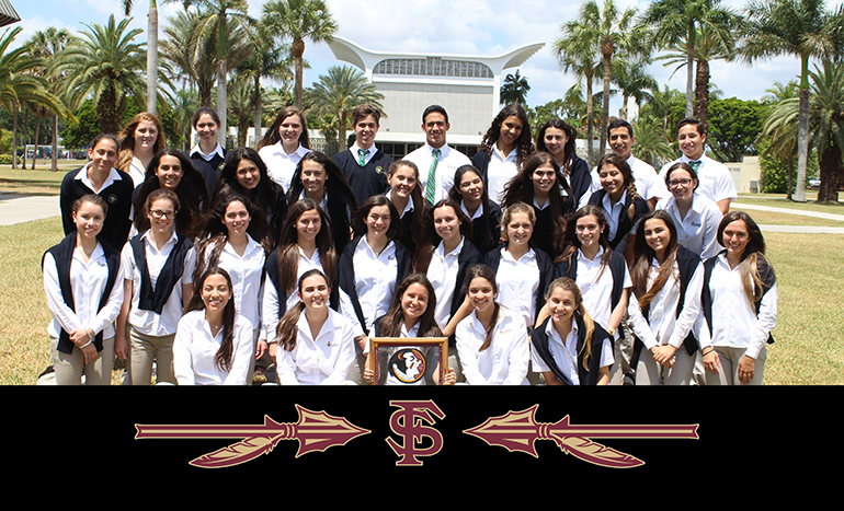 The St. Brendan seniors who have been accepted into FSU are: top row: Karina Alvarez, Claudine Marrero, Stephanie Sanchez, Miguel Ferrer, Nicholas Bermudez, Karla Robaina, Alexandra Alvarez, Osvaldo Rodriguez, Rafael Moreno; second row: Alexa Frades, Michelle Slebi, Karina Chakour, Samantha Martinez, Jessica Moreno, Amanda Chavez, Ashley Silvarrey, Mia Caban, Caridad Dominguez; third row: Kristen Gerdts, Diana Ortega, Amanda Tapanes, Gabrielle Ureta, Veronica Martinez, Stephanie Azan, Hannah De Marchena, Cristina Huber, Cassie Cortes, Samantha Lorenzo; bottom row: Tracy Carrascosa, Megan Acosta, Katherine Velez, Ana Ruiz, Natalia Guerra. Not pictured: Morgan Duell, Christina Iturrioz, Ashley Campis, Sofia Fernandez, Andrea Peterson.