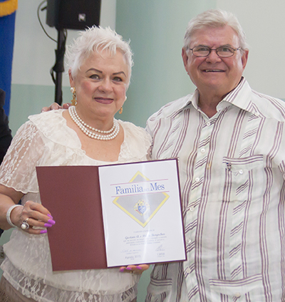 Gustavo and Hilda Bengechea received the award for Family of the Month at the Knights of Columbus Council 13654 annual banquet. The event was held at St. Patrick Church in Miami Beach.