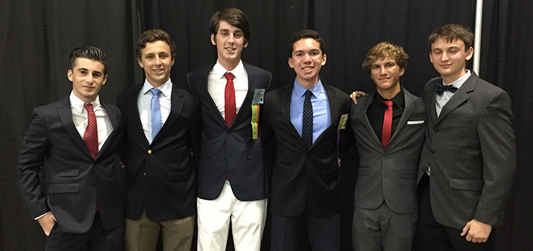 St. Thomas Aquinas students who took part in Boys State Florida 2016, from left: Kyle Barnett, Luke Fraser, Kevin Glasheen, Martin Grady, Matyas Huck and Colin Apruzzese.