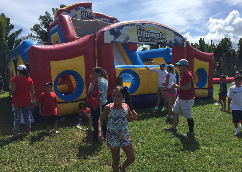 Some bouncing fun was part of the fun at St. Brendan Elementary's Welcome Back Family Picnic on Sept. 20.