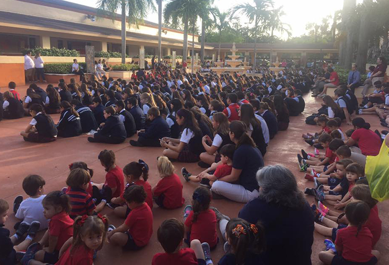 ADOM St. Brendan Elementary prays the rosary