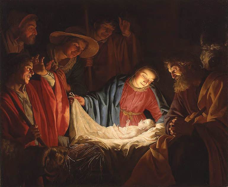Gerard van Honthorst: “La adoración del Niño Jesús por los Pastores” (1622), Wallraf-Richartz-Museum.
