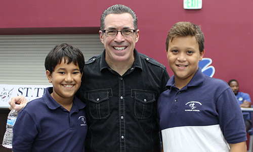 Edwin Dallow ADOM :: St. Bonaventure music students score interview with Steve Angrisano