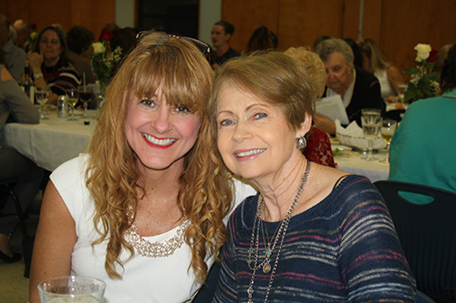 Broward Right to Life Executive Director Tewannah Aman, left, poses with Barbara Groeber, former Archdiocese of Miami Respect Life educational coordinator, during the 25th annual Mary for Life Banquet held at St. Malachy Church Dec. 8.
