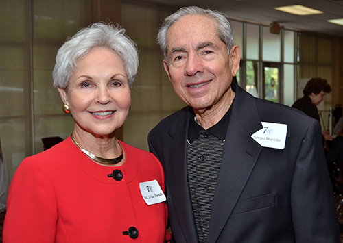 Sergio Mancito and his wife, Alicia, attended the 70th anniversary Mass for St. Thomas University.