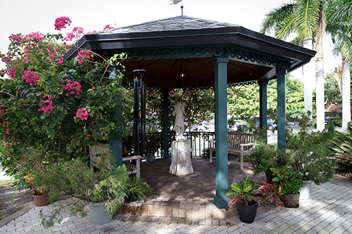 The parish hall at Our Lady of Mercy Church in Deerfield Beach, dedicated in honor of retired pastor Father  Michael Sullivan Dec. 18, includes a gazebo.