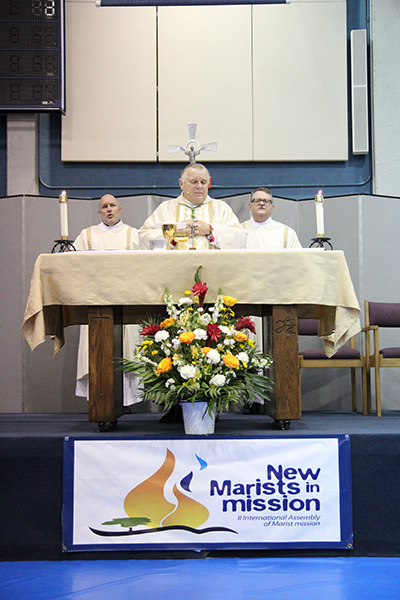 Archbishop Thomas Wenski celebrates Mass at Christopher Columbus High School Feb. 3, marking the end of Catholic Schools Week and the 200th anniversary of the Marist Brothers.