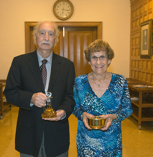 Nicholas and Anna Salce bring up the offertory gifts.