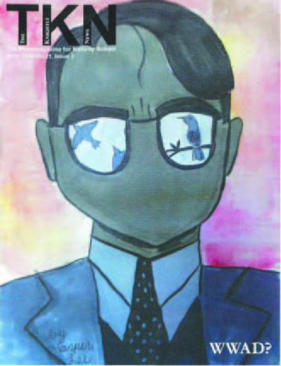 The cover of Nativity School's "The Knightly News," June 2016 newsmagazine, depicted the fictional character Atticus Finch from "To Kill A Mockingbird." This cover, as well as the newsmagazine, received various awards this year from the Columbia Scholastic Press Association.