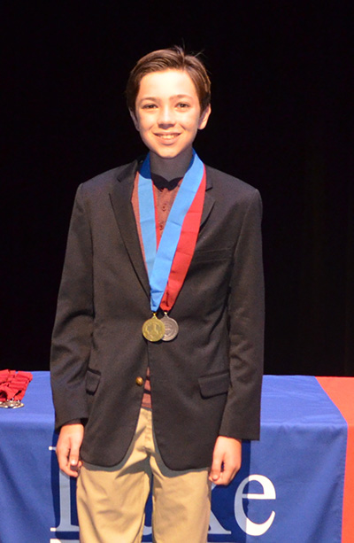 St. Bonaventure seventh-grader Richard "Chase" Mooney is one of only 2,072 students nationwide who will be honored by the Duke University Talent Identification Program. He scored among the highest of more than 53,000 seventh-graders nationwide who took the college-level ACT or SAT exams.