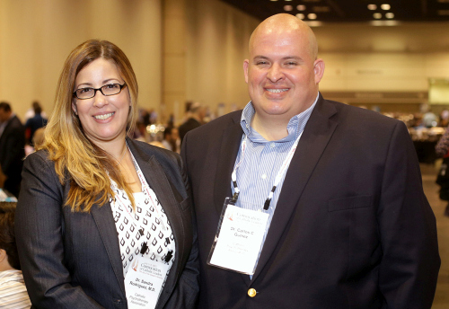 Dr. Sandra Rodriquez and Carlos Gomez, both members of the Miami-based Catholic Psychotherapy Association, are on hand for the 2017 Convocation of Catholic Leaders in Orlando.