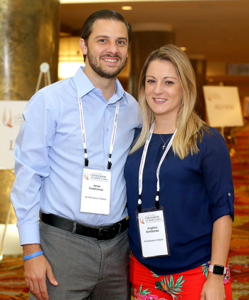 Jorge and Angelica Santibanez of Little Flower Church in Coral Gables were attending the 2017 Convocation of Catholic Leaders in Orlando.