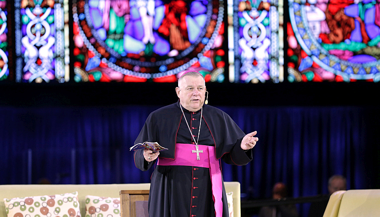 Archbishop Wenski addresses the Convocation of Catholic Leaders in Orlando.