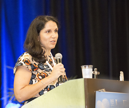 Carmen Santamaria and her husband teach the Sympto-Thermal Method of Natural Family Planning, which helps couples understand the woman’s reproductive cycle and pinpoint the most fertile period to achieve or avoid pregnancy.
