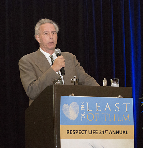 Former abortionist Dr. Anthony Levatino delivers the keynote talk at the 31st annual Respect Life State Conference, "For the Least of Them," held Oct. 20-21 in Weston.