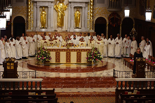 Archbishop Thomas Wenski presides at a Mass with all the bishops of Florida in memory of the 50th anniversary of the death of Archbishop Joseph P. Hurley of St. Augustine. Bishop John Noonan of Orlando preached the homily. Prior to the Mass, the archbishop spoke about Archbishop Hurley. The event took place at the cathedral basilica of St. Augustine Oct. 31.