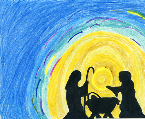 This rendering of the Nativity, created by sixth-grader Victoria Hernandez of St. Kevin School in Miami, was the winner, in the grade 5-6 group, of the annual Mission Kids Art Contest. See all the winners and runners-up by clicking on the image.