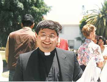 The future Bishop Enrique Delgado is seen here some weeks prior to his ordination in June 1996 as a priest for the Archdiocese of Miami.